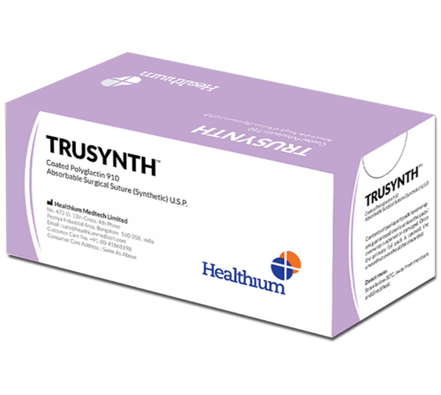 TRUSYNTH VIOLET U.S.P. 2-0, 70CM , 1/2 , ROUND BODIED 30MM